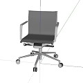 Modern Mesh Back Office Chair With Armrests Metal Frame And Rolling Wheels