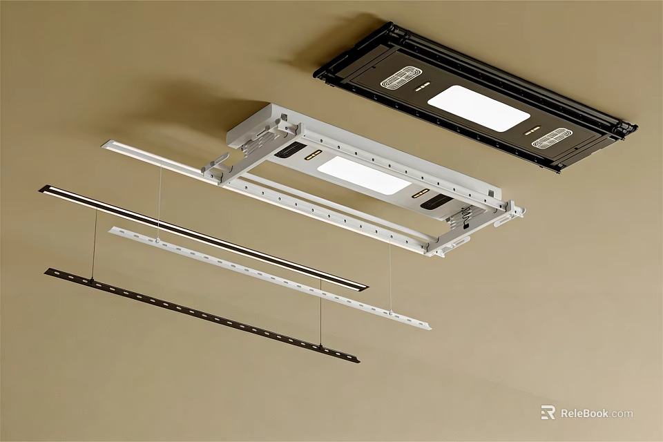 Modern LED Track Lighting Fixtures Ceiling Mounted Black Silver Adjustable Design 3d model 