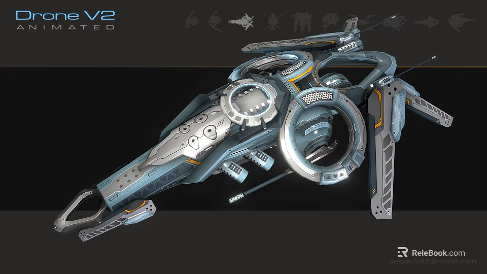 The V2 Futuristic Mechanical Design Featuring Circular Components And Metallic Structures 3d model 