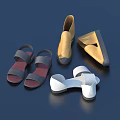 Stylish Women's Shoes Collection With Sandals Flats And Gold White Gray Color Designs