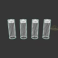 Colorful Weapon Ammunition Shells in Blue Green Black Red with Gold Base