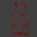 Intricate Traditional Carvings Featuring Dragon Phoenix Floral And Circular Patterns