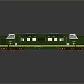 Green Classic Model Train With Detailed Windows And Roof Design