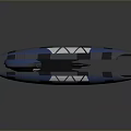 Advanced Blue And Gray Cosmic Spaceship With Aerodynamic Wings And Thrusters