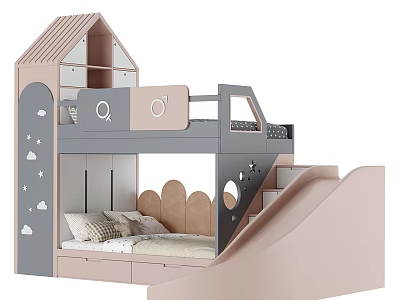 Children's Bed Bunk Bed Children's Bed 3d model