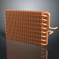 High-Quality Copper-Colored Automotive Radiator with Fins and Tubes for Vehicle Cooling System