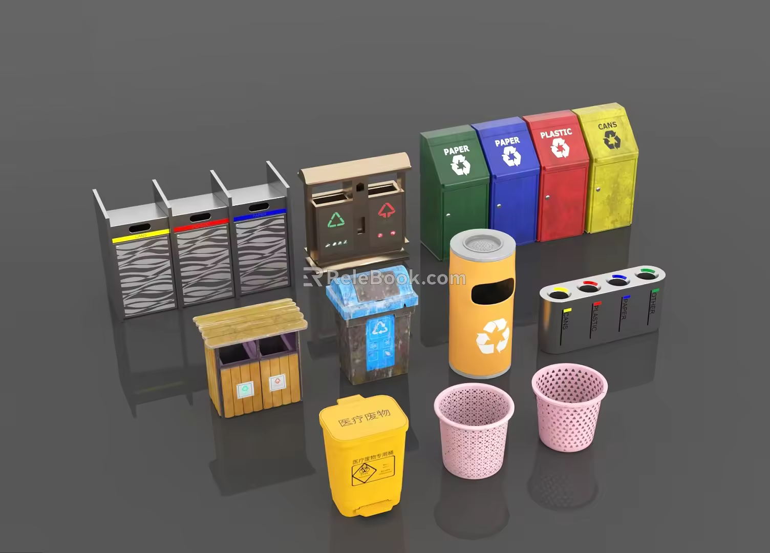 trash can 3d model