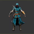 Blue Hooded Jacket With Gold Decorative Details For Casual Daily Wear