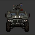 Green Military Vehicle With Roof Mounted Equipment Red Components And Number 44