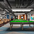 Billiard Room Chess Room 3d model