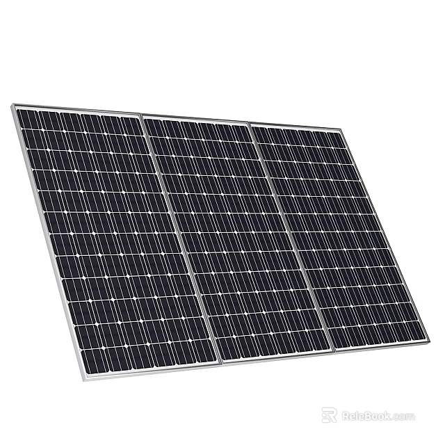 Solar Panel Module for Home Use as Efficient Domestic Electrical Appliance System 3d model 