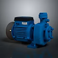 Blue Electric Water Pump With Motor Housing And Mechanical Components