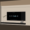 Modern TV background wall TV wall 3d model