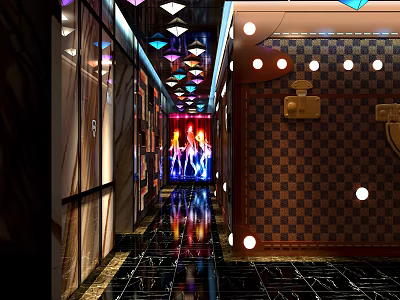 Post-modern aisle 3d model