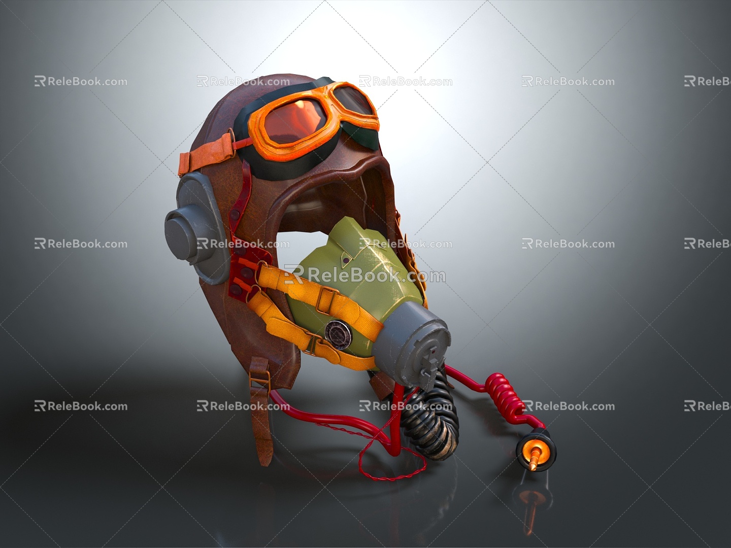 Modern gas mask sci-fi gas mask model