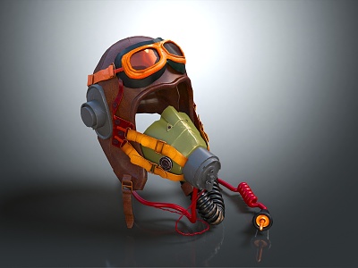 Modern gas mask sci-fi gas mask 3d model