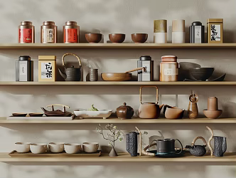 Modern Tea Set 3d model