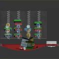 Red and Silver Vending Machine Stocked with Various Daily Necessities for Convenient Purchase
