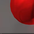 Red And White Lifebuoy With Two Balls And Small Red Ball On Gray Background