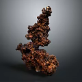 Natural Stone Wood Home Decor Sculpture With Irregular Brown Rough Surface