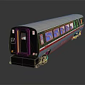 Modern Commuter Train Featuring White Black Red Stripe Exterior And Blue Seats Through Windows