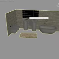 Beige Freestanding Bathtub In Modern Bathroom With Cylindrical Sinks Mirror Towels And Rug