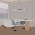 Modern Bar Table Marble Bar Table Island 3d model