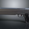 Highly Detailed Modern Tactical Pistol With Sleek Metal Body And Black Grip