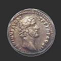 Vintage Ancient Roman Silver Coin Jewelry With Detailed Portrait And Inscriptions
