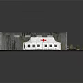 Military Style Tents With Medical Stations And Emergency Equipment In Field Setup