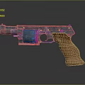 Classic Revolver With Metallic Body And Wooden Grip On Dark Surface