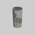 Vintage Decorative Component With Mottled Gray Blue Patterns And Worn Texture 3d model