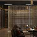 Elegant Bar Interior With Wine Racks Dining Table Chairs And Pendant Lights