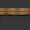 Simple Wooden Bench Design With Metal Legs And Natural Wood Texture
