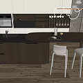 Modern Bar Chair Combination Bar Chair Bar Stool 3d model