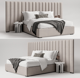 Modern Double Bed 3d model