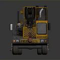 Yellow Heavy Duty Crane Truck With Long Boom And Multiple Wheels