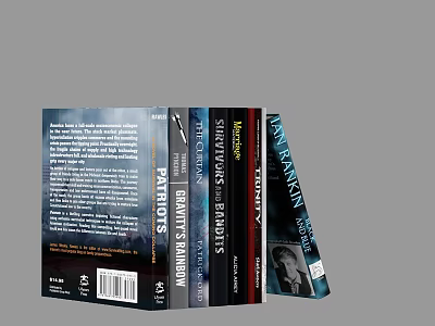 Assorted Classic Books With Visible Spines Lined Up For Reading Collection 3d model