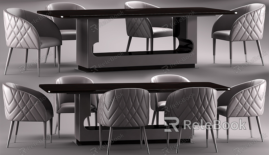 Modern Dining Table and Chair Combination Dining Table and Chair model