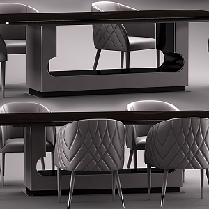 Modern Dining Table and Chair Combination Dining Table and Chair 3d model