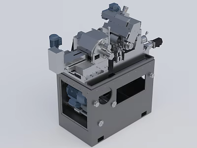 Sturdy Industrial Machinery Equipment With Metal Base Rotary Components And Drive Motor 3d model