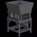 Industrial Heavy Duty Shredder With Metal Frame And Feed Hopper Gear Mechanism