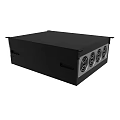 Black Rackmount Enclosure With Multiple Cooling Fans And Ventilation Slots 3d model
