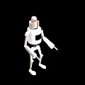 Intelligent Machine Robot With White Body Black Panel And Slender Limbs