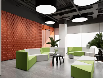 Modern Leisure Area Training Institution Lounge 3d model