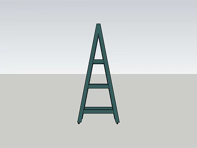 Green Sturdy Household Ladder For Home Maintenance And Daily Use 3d model