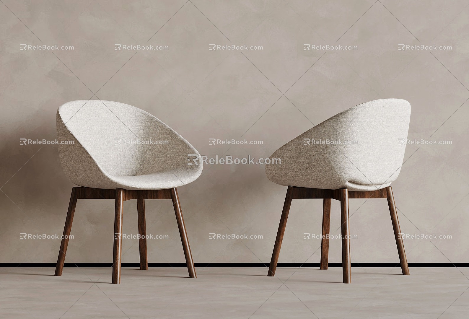 Modern Dining Table and Chair 3d model