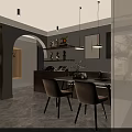Modern Bright Open Living And Dining Room Interior Design With Cozy Sofa And Large Windows