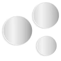 Stylish Black Framed Oval Mirrors Three Different Sizes for Wall Decor 3d model