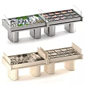 Commercial Refrigerators Freezers Featuring Fresh Seafood Meat Chilled Display For Retail